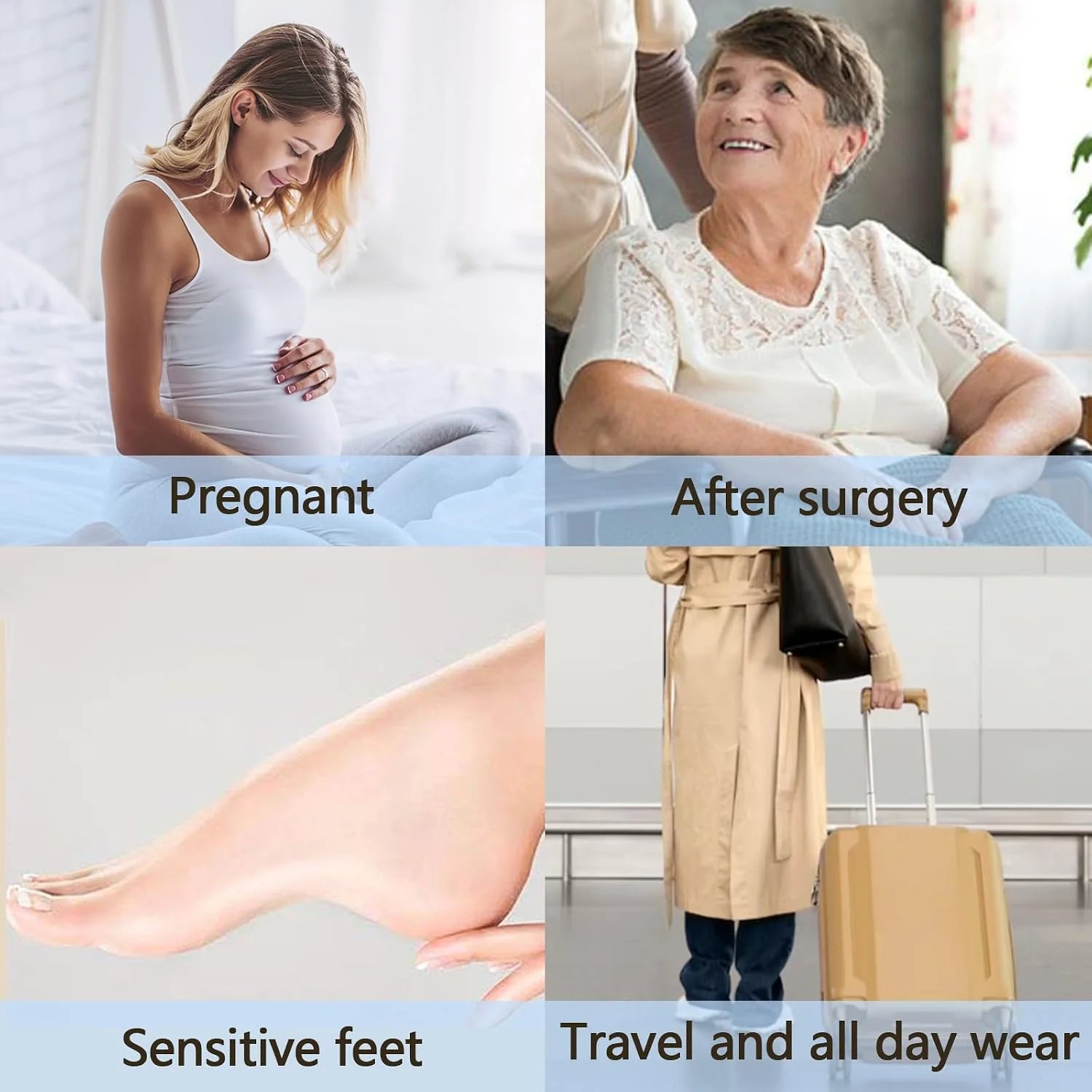 +MD Bamboo Viscose Diabetic Socks for Men & Women 4 & 6 Pairs Crew Non-Binding Moisture Wicking Socks With Seamless Toe