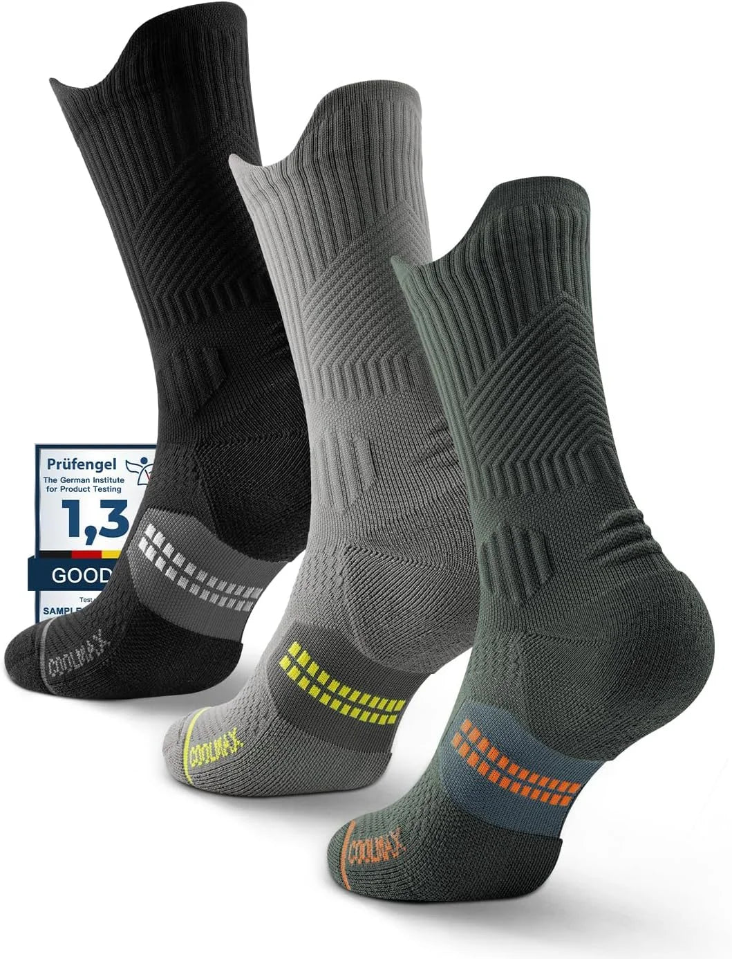 Juclise Compression Running Crew Socks, Bamboo Viscose Lightweight Cushion